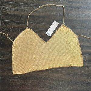 Gold Chainmail Crop Top